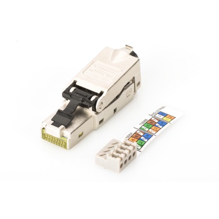 Wtyk modularny RJ45 (8P8C) kat.6A, PoE+, 10GbE ekranowany beznarzędziowy AWG 27-22 DN-93631