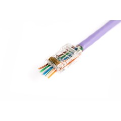 Wtyk RJ45 (8P8C) przelotowy, kat.6, nieekranowany, AWG 26-24, opakowanie 100 szt. X-ML-6U-EZ
