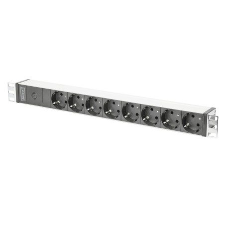 Listwa zasilająca PDU 19" Rack, 8x schuko, 2.0m, 1x wtyk C14, 10A DN-95410