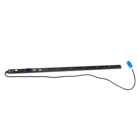 Listwa zarządzalna pionowa, wtyk IEC 60309 32A/250V, gniazda 18xC13 10A/250V, 6xC19 16A/250V, 32A DN-NP-V-4-18C13-6C19