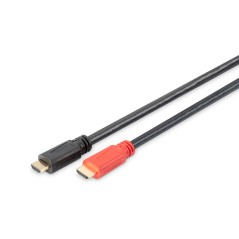 Kabel połączeniowy HDMI 1.4 HighSpeed z Ethernetem ze wzmacniaczem Typ HDMI A/HDMI A M/M czarny 10m AK-330118-100-S Assmann