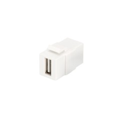 Moduł keystone USB 2.0 typ A (gniazdo / gniazdo), bialy, 1szt DN-93400