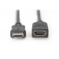 Kabel przedłużający HDMI 1.4 HighSpeed z Ethernetem Typ HDMI A/HDMI A M/Ż czarny 2m AK-330201-020-S Assmann