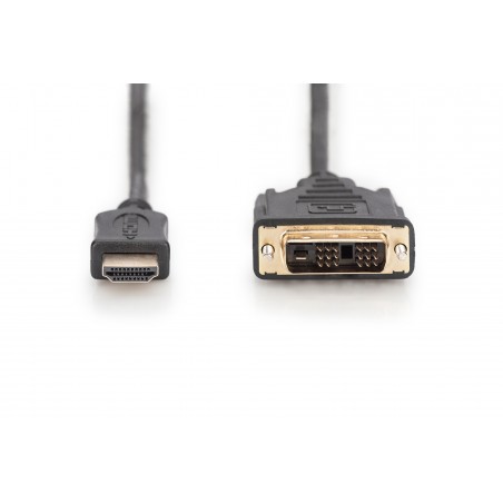 Kabel adapter HDMI 1.3 Standard Typ HDMI A/DVI-D (18+1) M/M czarny 2m AK-330300-020-S Assmann