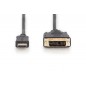 Kabel adapter HDMI 1.3 Standard Typ HDMI A/DVI-D (18+1) M/M czarny 2m AK-330300-020-S Assmann