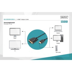 Kabel adapter HDMI 1.3 Standard Typ HDMI A/DVI-D (18+1) M/M czarny 3m AK-330300-030-S Assmann