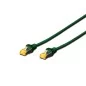 Kabel krosowy (patch cord) RJ45-RJ45, kat.6A, S/FTP, AWG 26/7, LSOH, 1m, zielony DK-1644-A-010/G