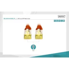Kabel krosowy (patch cord) RJ45-RJ45, kat.6A, S/FTP, AWG 26/7, LSOH, 0,5m, czerwony DK-1644-A-005/R