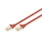 Kabel krosowy (patch cord) RJ45-RJ45, kat.6A, S/FTP, AWG 26/7, LSOH, 1m, czerwony DK-1644-A-010/R