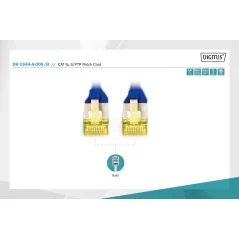 Kabel krosowy (patch cord) RJ45-RJ45, kat.6A, S/FTP, AWG 26/7, LSOH, 2m, niebieski DK-1644-A-020/B