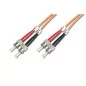 Kabel krosowy (patch cord) światłowodowy ST/ST, dplx, MM 50/125, OM2, LSOH, 2m, pomarańczowy DK-2511-02