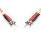 Kabel krosowy (patch cord) światłowodowy ST/ST, dplx, MM 50/125, OM2, LSOH, 10m, pomarańczowy DK-2511-10