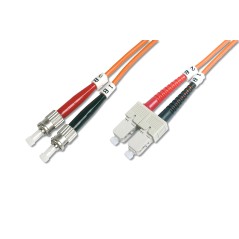 Kabel krosowy (patch cord) światłowodowy ST/SC, dplx, MM 50/125, OM2, LSOH, 2m, pomarańczowy DK-2512-02