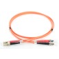Kabel krosowy (patch cord) światłowodowy LC/ST, dplx, MM 50/125, OM2, LSOH, 2m, pomarańczowy DK-2531-02