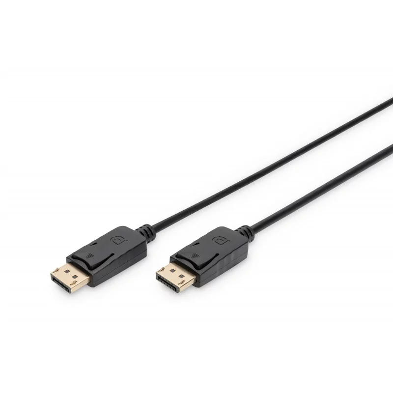 Kabel połączeniowy DisplayPort 1.1a z zatrzaskami Typ DP/DP M/M czarny 10m AK-340100-100-S Assmann