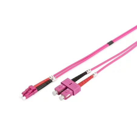 Kabel krosowy (patch cord) światłowodowy LC/SC, dplx, MM 50/125, OM4, LSOH, 3m, fioletowy DK-2532-03-4
