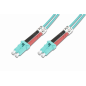 Kabel krosowy (patch cord) światłowodowy LC/LC, dplx, MM 50/125, OM3, LSOH, 2m, turkusowy DK-2533-02/3 Kabel krosowy (patch cord) światłowodowy LC/LC, dplx, MM 50/125, OM3, LSOH, 2m, turkusowy DK-2533-02/3