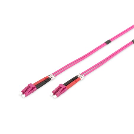 Kabel krosowy (patch cord) światłowodowy LC/LC, dplx, MM 50/125, OM4, LSOH, 2m, fioletowy DK-2533-02-4
