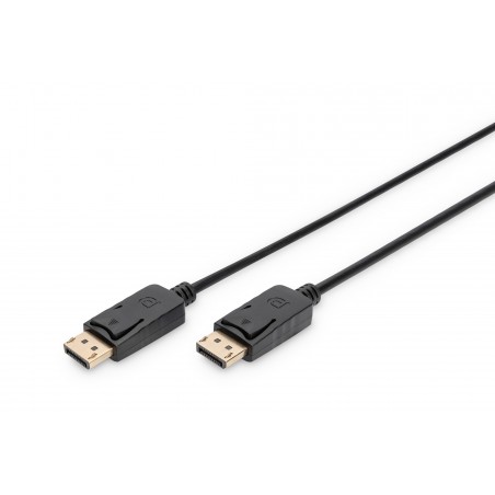 Kabel połączeniowy DisplayPort 1.1a z zatrzaskami Typ DP/DP M/M czarny 15m AK-340100-150-S Assmann