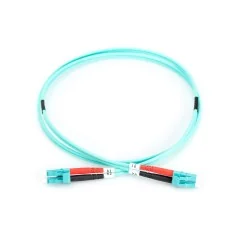 Kabel krosowy (patch cord) światłowodowy LC/LC, dplx, MM 50/125, OM3, LSOH, 10m, turkusowy DK-2533-10/3
