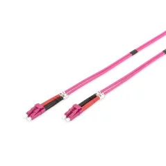 Kabel krosowy (patch cord) światłowodowy LC/LC, dplx, MM 50/125, OM4, LSOH, 10m, fioletowy DK-2533-10-4