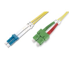 Kabel krosowy (patch cord) światłowodowy SC APC/LC, dplx, SM 9/125, OS2, LSOH, 2m, żółty DK-292SCA3LC-02