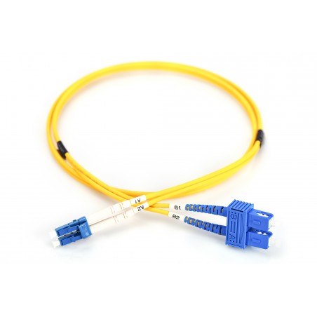 Kabel krosowy (patch cord) światłowodowy LC/SC, dplx, SM 9/125, OS2, LSOH, 5m, żółty DK-2932-05