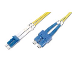 Kabel krosowy (patch cord) światłowodowy LC/SC, dplx, SM 9/125, OS2, LSOH, 5m, żółty DK-2932-05