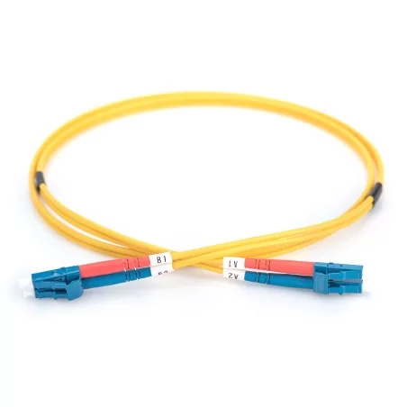 Kabel krosowy (patch cord) światłowodowy LC/LC, dplx, SM 9/125, OS2, LSOH, 1m, żółty DK-2933-01