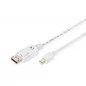 Kabel połączeniowy Displayport 1.1a Typ miniDP/DP M/M biały 1m AK-340102-010-W Assmann