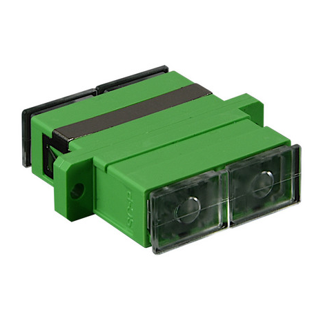 Adapter światłowodowy SC APC/SC APC, duplex, jednomodowy OS2, ceramiczna ferrula, zielony,DN-96003-1APC