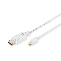 Kabel połączeniowy Displayport 1.1a Typ miniDP/DP M/M biały 3m AK-340102-030-W Assmann