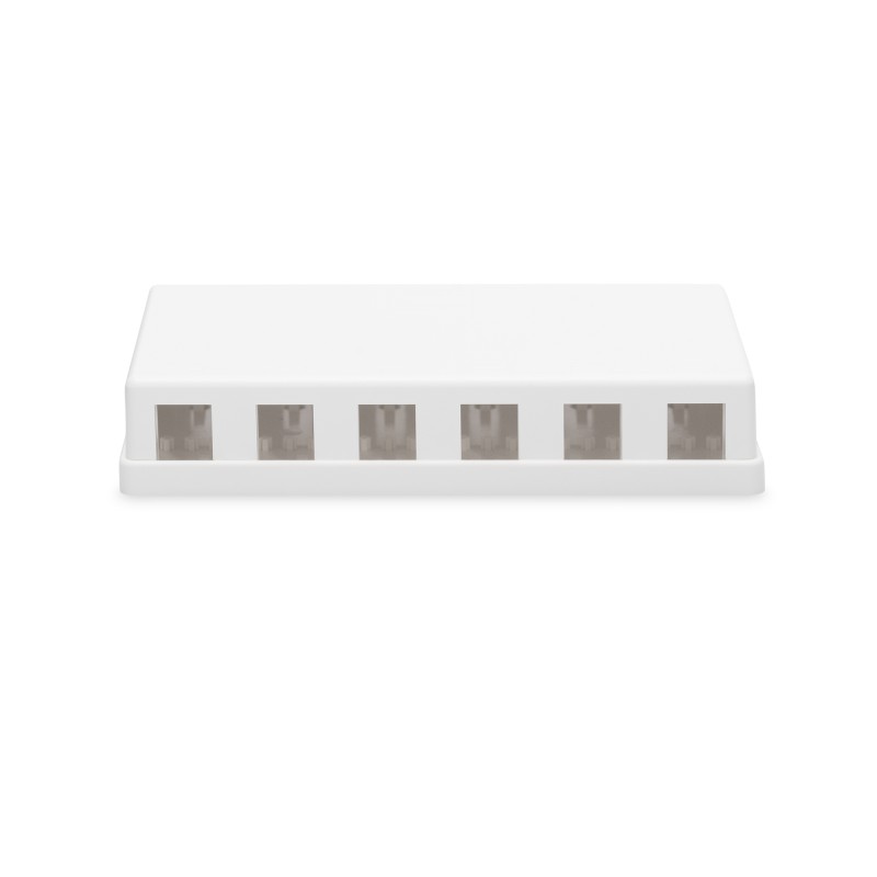 Obudowa natynkowa punktu konsolidacyjnego na 6x moduł keystone, 170x120x40mm, biały DN-93705