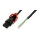 Kabel zasilający do zarobienia z blokadą IEC LOCK+ 3x1mm2 OPEN/C13 prosty Ż 2,0m czarny IEC-PC1632