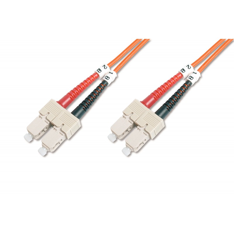Kabel krosowy (patch cord) światłowodowy SC/SC, dplx, MM 50/125, OM2, LSOH, 1m, pomarańczowy DK-2522-01