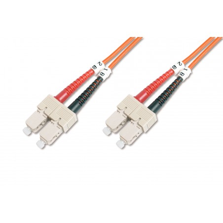 Kabel krosowy (patch cord) światłowodowy SC/SC, dplx, MM 50/125, OM2, LSOH, 1m, pomarańczowy DK-2522-01