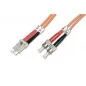 Kabel krosowy (patch cord) światłowodowy LC/ST, dplx, MM 50/125, OM2, LSOH, 1m, pomarańczowy DK-2531-01