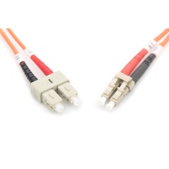 Kabel krosowy (patch cord) światłowodowy LC/SC, dplx, MM 50/125, OM2, LSOH, 1m, pomarańczowy DK-2532-01