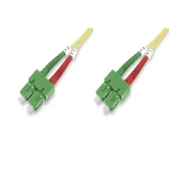 Kabel krosowy (patch cord) światłowodowy SC APC/SC APC, dplx, SM 9/125, OS2, LSOH, 1m, żółty DK-292SCA2SCA-01