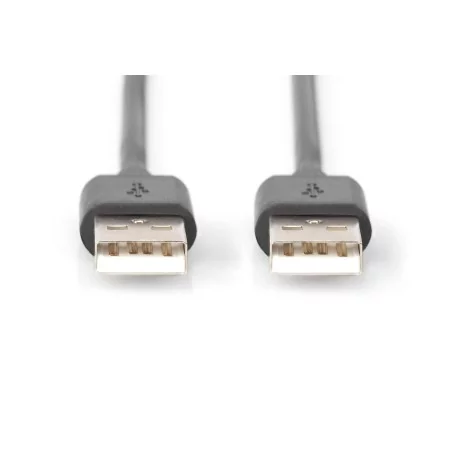 Kabel połączeniowy USB 2.0 HighSpeed Typ USB A/USB A M/M czarny 3,0m AK-300101-030-S