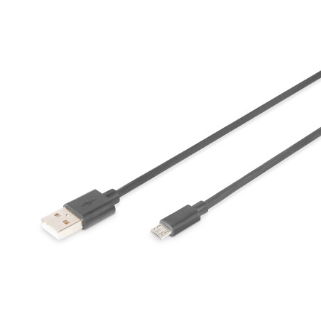 Kabel połączeniowy USB 2.0 HighSpeed Typ USB A/microUSB B M/M czarny 1,8m AK-300110-018-S Assmann