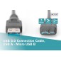 Kabel połączeniowy USB 3.0 SuperSpeed Typ USB A/microUSB B M/M czarny 0,25m AK-300117-003-S Assmann