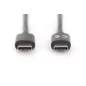 Kabel połączeniowy USB 2.0 HighSpeed Typ USB C/USB C M/M czarny 1,8m AK-300138-018-S