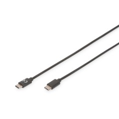 Kabel połączeniowy USB 2.0 HighSpeed Typ USB C/USB C M/M czarny 4m AK-300138-040-S
