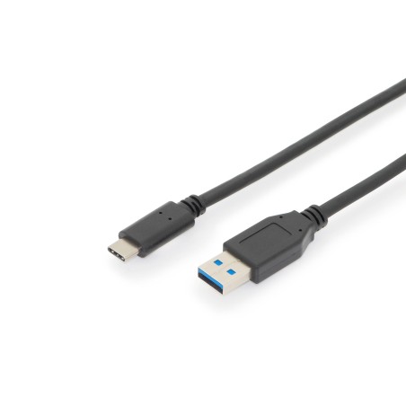 Kabel połączeniowy USB 3.1 Gen.2 SuperSpeed+ 10Gbps Typ USB C/USB A M/M, Power Delivery, czarny 1m AK-300146-010-S