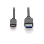 Kabel połączeniowy USB 3.1 Gen.2 SuperSpeed+ 10Gbps Typ USB C/USB A M/M, Power Delivery, czarny 1m AK-300146-010-S