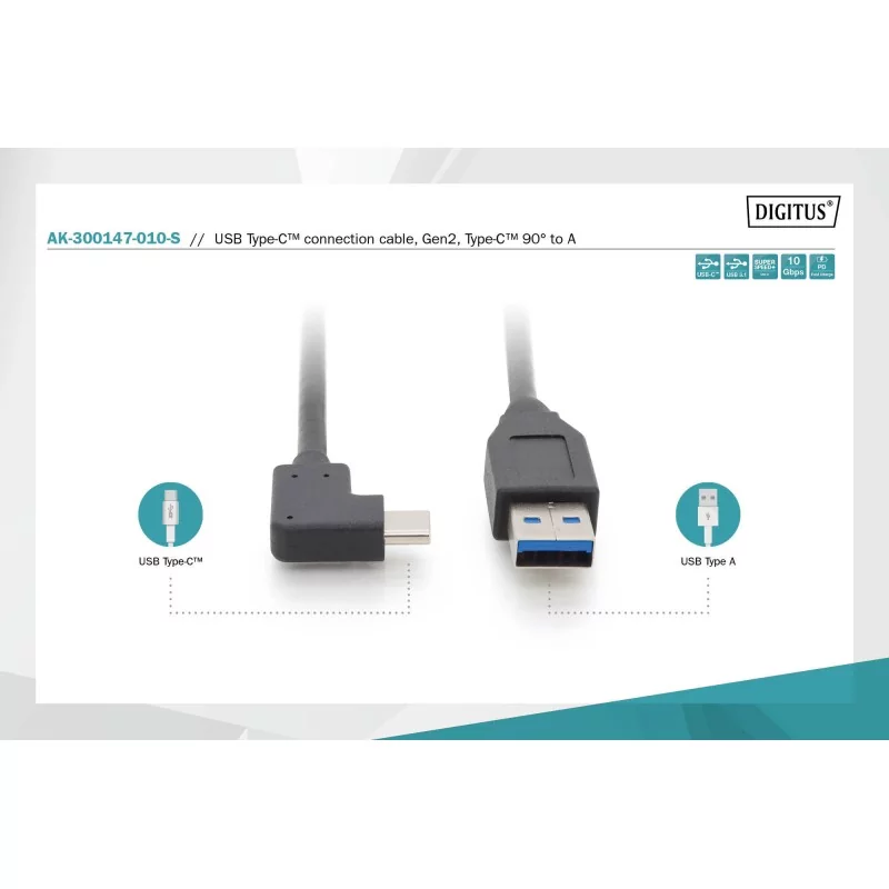 Câble de synchronisation et de charge USB-C à USB-C USB 3.1 GÉN 2