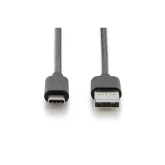 Kabel połączeniowy USB 2.0 HighSpeed Typ USB C/USB A M/M czarny 3m AK-300148-030-S