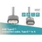 Kabel połączeniowy USB 2.0 HighSpeed Typ USB C/USB A M/M czarny 4m AK-300148-040-S