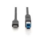 Kabel połączeniowy USB 3.0 SuperSpeed 5Gbps Typ USB C/B M/M Power Delivery, czarny, 1,8m AK-300149-018-S